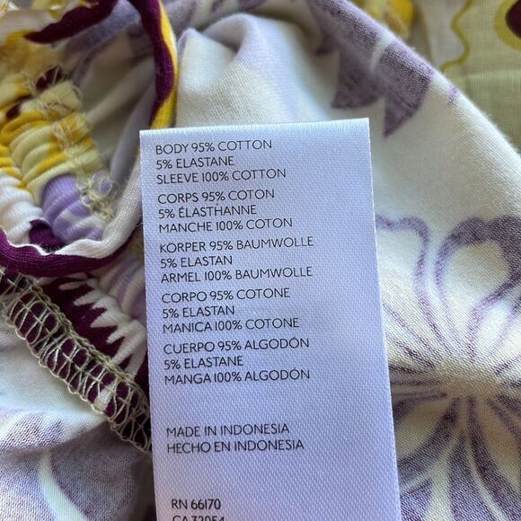 Anthropologie Maeve Floral Cinched Flutter Sleeve Top. Size Small Petite… - Picture 13 of 14